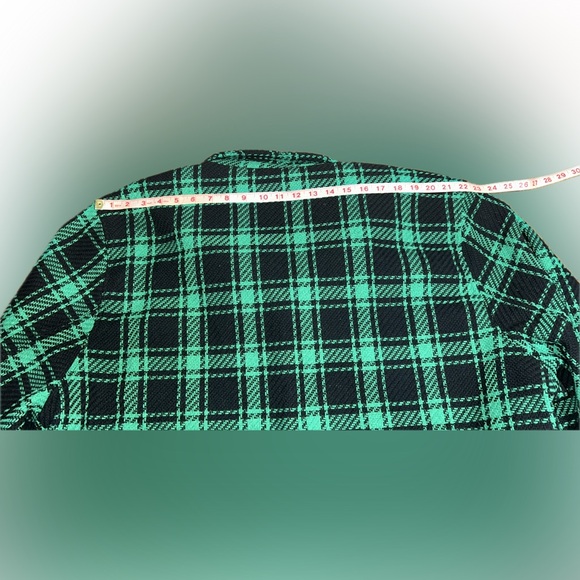 NWT Green Plaid Fitch Tweed Blazer Shacket from Fashion Nova men’s size 3XL - Picture 6 of 11